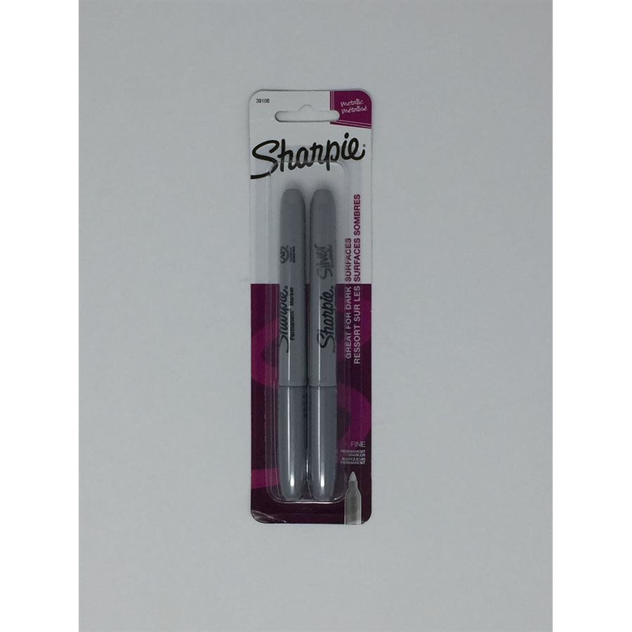 Sharpie Metallic Silver Fine Point Permanent Marker 2-pack 39108
