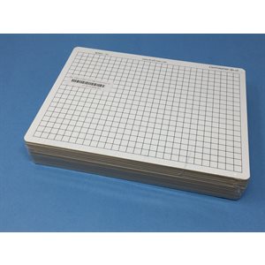 Dry Erase Board GRID 1x1cm / Plain 2-Sided ~PKG 15