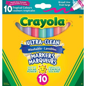 Crayola Wash Tropical Markers ~PKG 10